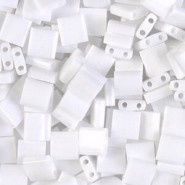 Miyuki tila 5x5mm beads - White opaque TL-402